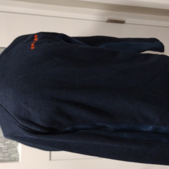 Spyder men's navy blue zip pullover with orange detailing. Medium - Picture 9 of 9